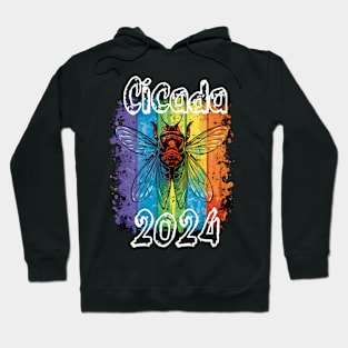 "Cicada 2024" Phenomenon,Rainbow design, Tee Hoodie